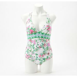 NEW LILLY PULITZER jamila tankini top in multi orchids on the avenue engineered